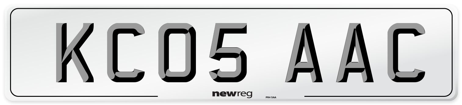 KC05 AAC Number Plate from New Reg